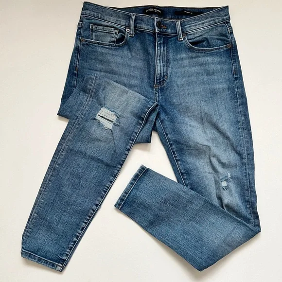 Banana Republic Mid Rise Destruct Skinny Jeans - Picture 5 of 12